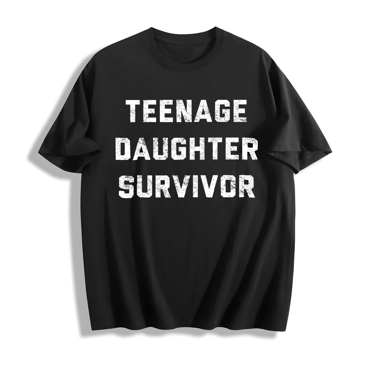Manly Dad Father's Day for Dads Cotton T-Shirt in Black
