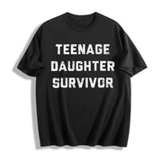 Manly Dad Father's Day for Dads Cotton T-Shirt in Black