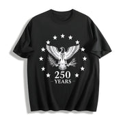 250th America Anniversary Cotton T-Shirt in Black