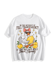 In the Interest of Full Transparency It Was Not Easy Peasy Cotton T-Shirt in White