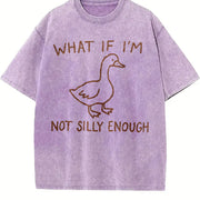 What If I'm Not Silly Enough Vintage Washed T-Shirt in Purple