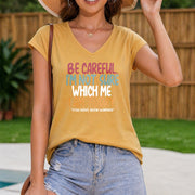 Be Careful I'm Not Sure Which Me I Am Today Women's Color Cotton Tank Top in Yellow