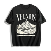 Retro Velaris Bookish Cotton T-Shirt in Black