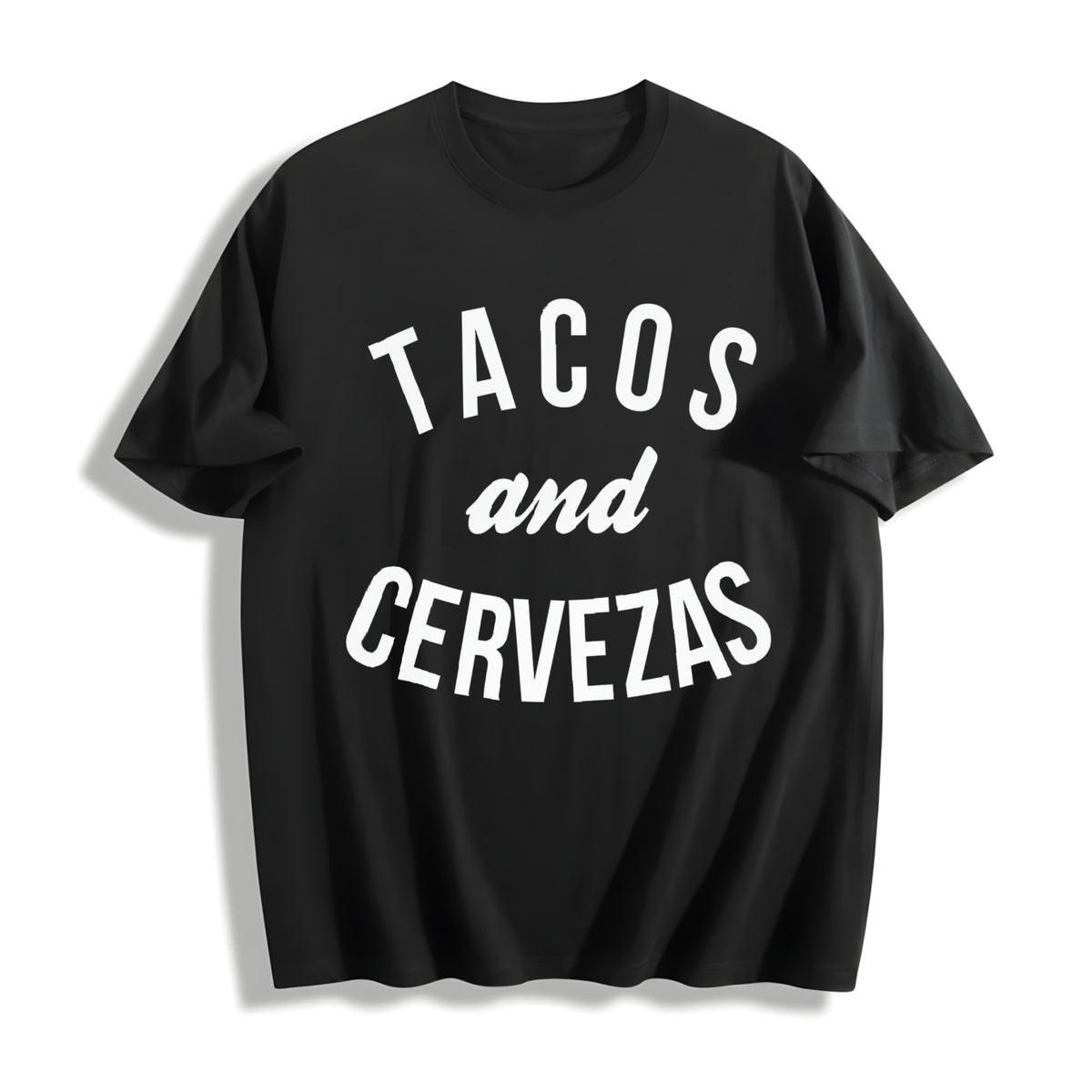 Tacos and Cervezas for Sarcastic Humor Classic Cinco De Cotton T-Shirt in Black