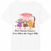 Friend Forever Friendship Quote Cotton T-Shirt in White