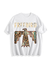 Free Bird Western Thunderbird Cotton T-Shirt in White