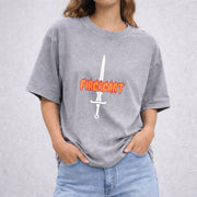 Fireheart vintage washed oversized T-shirt in Gray