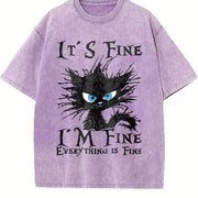 It's Fine Vintage Washed T-Shirt in Purple