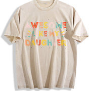 Awesome Like My Daughter Vintage Washed T-Shirt in Beige