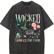 Wicked Change for Good vintage washed oversized T-shirt in Black