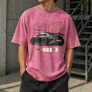 Porsche 911 GT3 Vintage Washed T-Shirt in Red