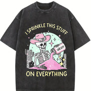 I Sprinkle This Stuff on Everything. Short-sleeved. Vintage Washed T-Shirt in Black