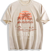 Sunshine Surf Bus Vintage Washed T-Shirt in Beige
