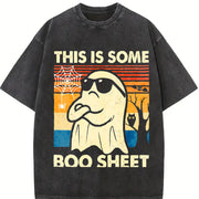 Halloween vintage washed oversized T-shirt in Black