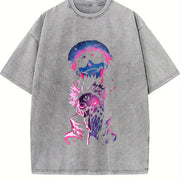 Jujutsu Kaisen – Gojo Satoru x Ryomen Sukuna Wash vintage washed oversized T-shirt in Gray