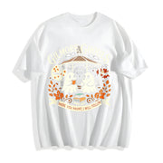 Gilmore Ghouls Halloween Fall Vibes Cotton T-Shirt in White