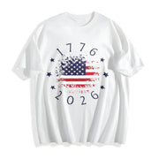 Made in America Patriotic Cotton T-Shirt in White