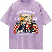 250th Anniversary United States Vintage Washed T-Shirt in Purple