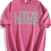 Mama Letter vintage washed oversized T-shirt in Red