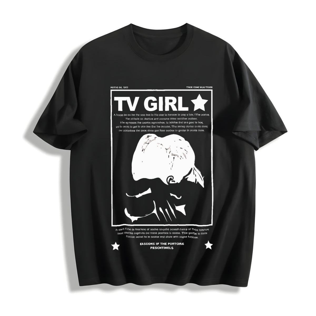 Tv Girl Lovers Rock Song 90s Cotton T-Shirt in Black