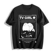 Tv Girl Lovers Rock Song 90s Cotton T-Shirt in Black