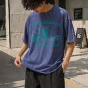 Support Local Street Cats Vintage Washed T-Shirt in Blue