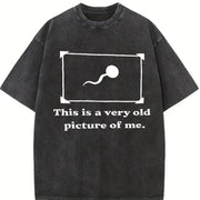 Sarcastic Humor Retro Joke Vintage Washed T-Shirt in Black