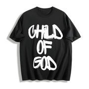 Shoulder1 Piece Batik Retro Brand Cotton T-Shirt in Black