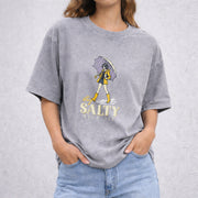 Stay Salty Melt ICE vintage washed oversized T-shirt in Gray