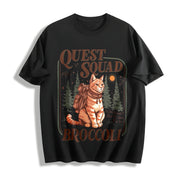 Onyx Storm Quest Squad Broccoli Cotton T-Shirt in Black