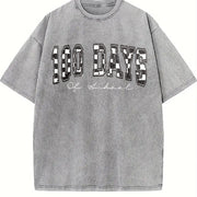 100 Days of School Teacher Vintage Washed T-Shirt in Gray