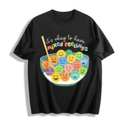 ColorsIts Okay to Have Mixed Feelings Cotton T-Shirt in Black
