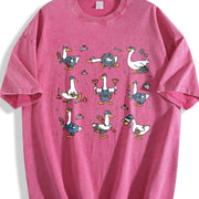 Silly Goose Plumber Vintage Washed T-Shirt in Red