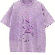 Shinobu x Demon Slayer Anime – Collector Drop vintage washed oversized T-shirt in Purple