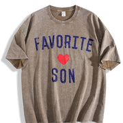 Favorite Son Vintage Washed T-Shirt in Brown
