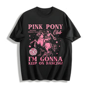 Chappell Roan Pink Pony Club Cotton T-Shirt in Black