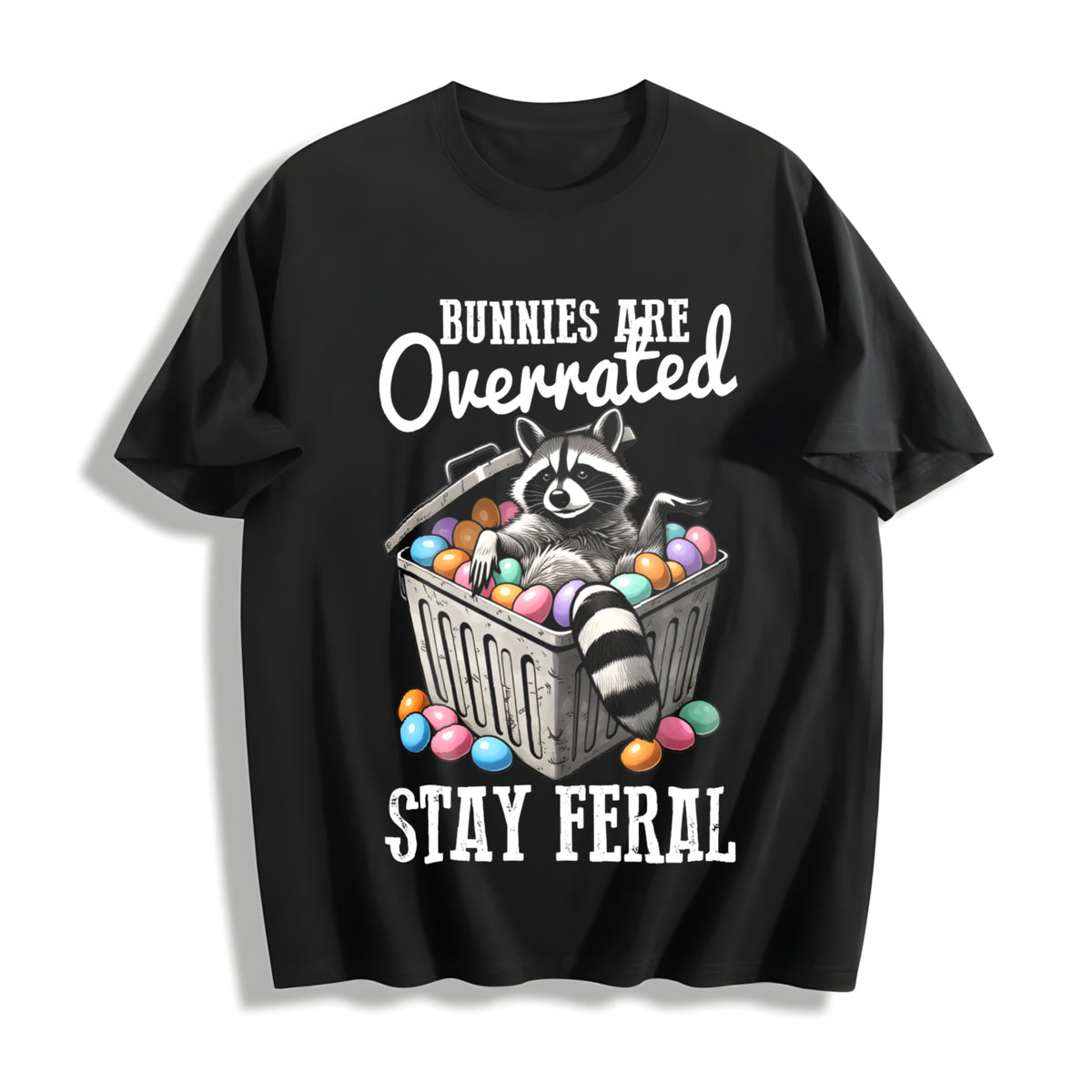 Easter Stay Feral Cotton T-Shirt in Black