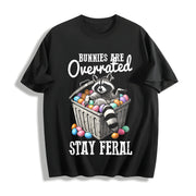 Easter Stay Feral Cotton T-Shirt in Black