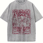 Fraggle Rock Radish Farm Vintage Washed T-Shirt in Gray