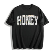 Retro Camo Western Cotton T-Shirt in Black