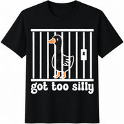 Got Too Silly Goose Cotton T-Shirt in Black