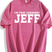 I'm That Legendary Jeff Vintage Washed T-Shirt in Red