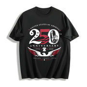 USA 250th Anniversary Shirtdesign Svg Png Cotton T-Shirt in Black