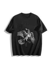 F-caw-f Halloween Cotton T-Shirt in Black