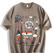 Fishing Lures Trade Vintage Washed T-Shirt in Brown
