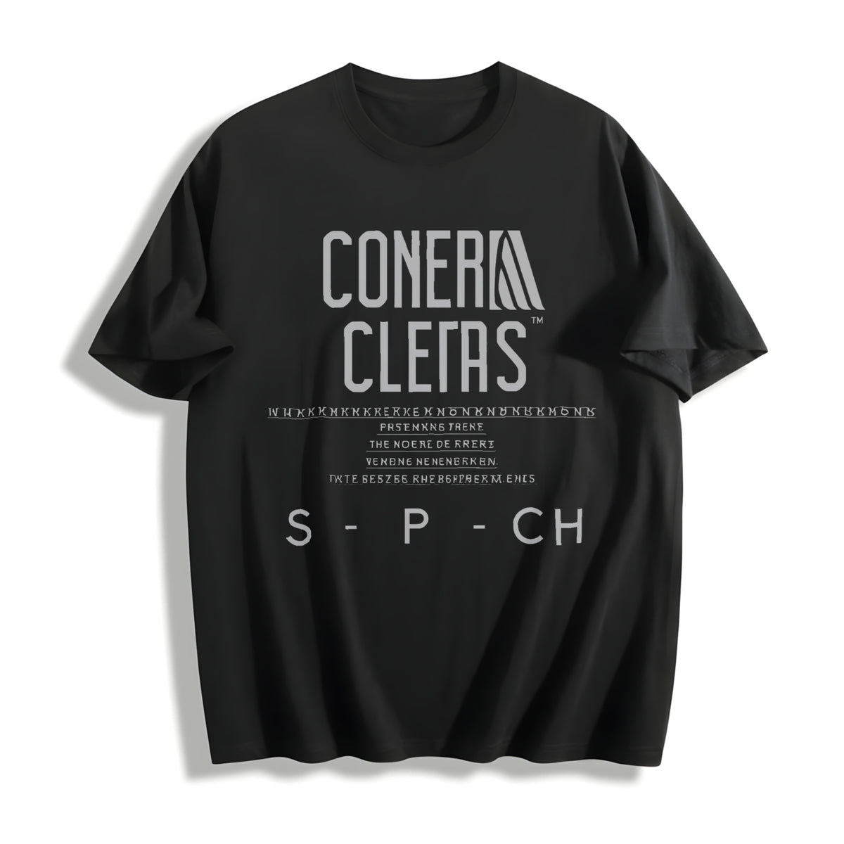 Blank Washed Cotton Cotton T-Shirt in Black