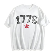 1776 USA Cotton T-Shirt in White