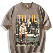 Golden Girls Thug Life Vintage Washed T-Shirt in Brown