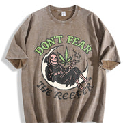 Don't Fear the Reefer Vintage Washed T-Shirt in Brown