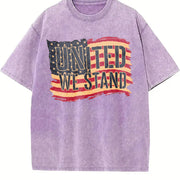 Street Retro Heavy Vintage Washed T-Shirt in Purple